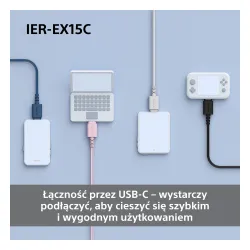 Słuchawki przewodowe Sony IER-EX15C Dokanałowe USB-C Czarny