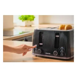 Toster Sencor STS 7541BK Ruszt do bułek Rozmrażanie 1860W