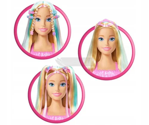 LALKA BARBIE GŁOWA DO STYLIZACJI DELUXE + akcesoria do stylizacji JFG81