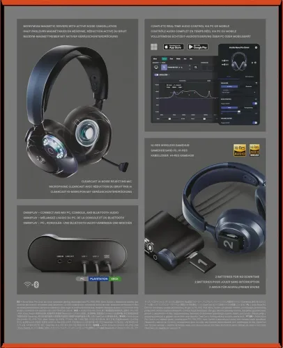 Słuchawki bezprzewodowe z mikrofonem SteelSeries Arctis Nova Pro Omni Nauszne Granatowy