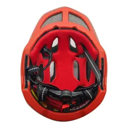 Kask rowerowy WOZINSKY HT-27CZ Czerwono-żółty Full Face dla Dzieci z odkręcaną szczęką (rozmiar uniwersalny)