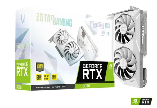 Karta graficzna RTX 3070 Twin Edge OC LHR 8GB White Edition GDDR6 256bit 3DP/HDM 