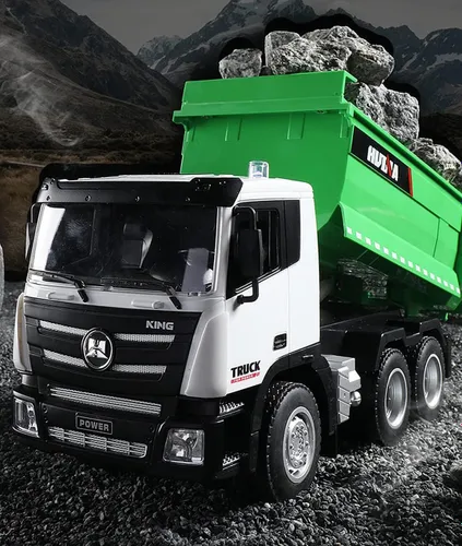 Zdalnie sterowany samochód COIL ciężarowy wywrotka ciężarówka skala 1:18 zielony