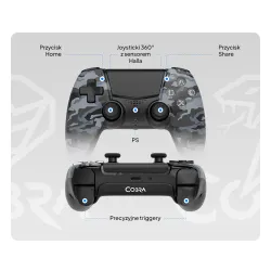 Pad Cobra QSP573CBK do PS5, PC, Android, iOS Bezprzewodowy/Przewodowy Camo Czarny
