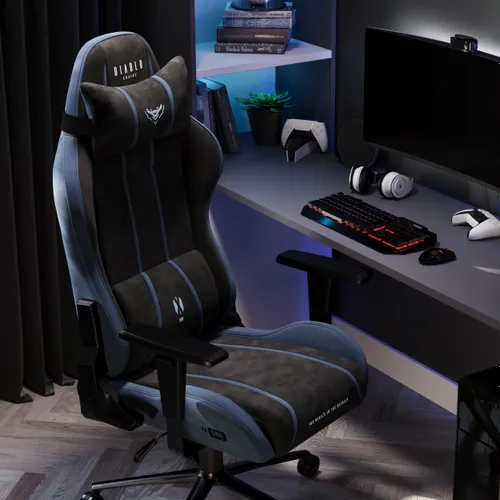 Fotel DIABLO CHAIRS X-One 2.0 Normal Size Czarno-niebieski