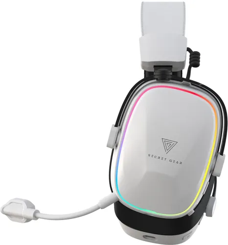 Słuchawki SECRET GEAR SX2 Bezprzewodowe, Nauszne, Dźwięk przestrzenny Biało-czarny