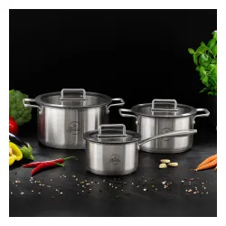 Zestaw garnków La Bonita LB6ZGS001 Indukcja Stal nierdzewna 6 elementów