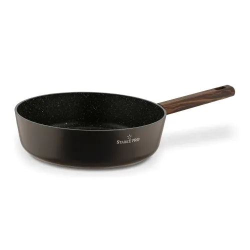 Patelnia głęboka na indukcję z pokrywką Starke Pro Starlet Brown 28 x 8 cm