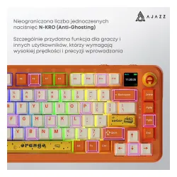Klawiatura mechaniczna Ajazz AK820 MAX Plus Avocado Switch Pomarańczowy
