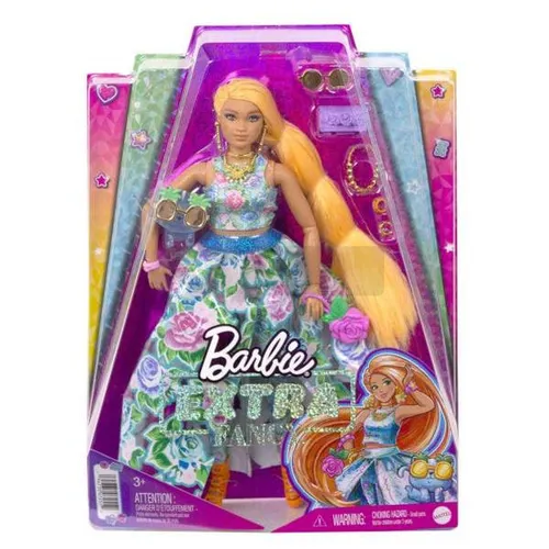 Lalka Barbie Extra Moda Fancy sukienka w kwiaty HHN14