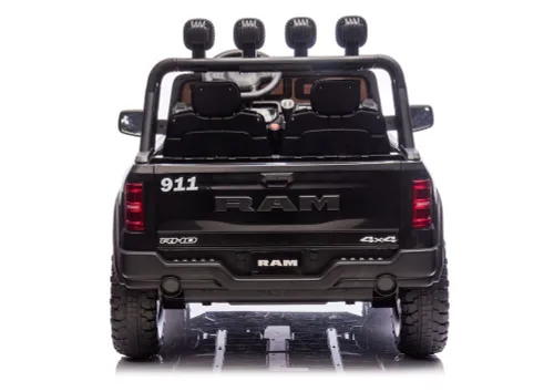 Auto Na Akumulator Dla Dzieci Dodge Ram Policja Zb629-F 4X4 LED Eva Skóra