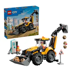 LEGO City 60480 Żółta koparko-ładowarka, zestaw klocków 7+
