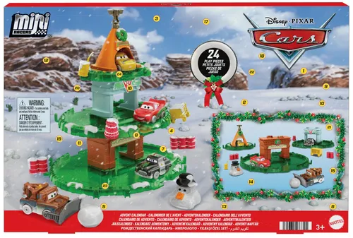 Mattel Cars Mini kalendarz adwentowy 24 niespodzianki mini samochody HXT34