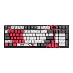 Klawiatura gamingowa A4Tech Bloody S98 Naraka BLMS Red Plus przewodowa mechaniczna podświetlana biało-czarna
