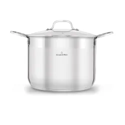 Garnek wysoki ze stali nierdzewnej z pokrywką Starke Pro Aveiro 12 l