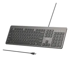 Klawiatura nożycowa Unitek SlimTap Ultra Grafitowy