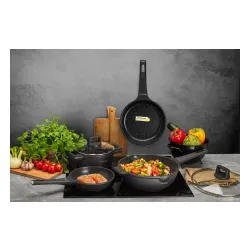 Patelnia / Wok nieprzywierający z pokrywką STARKE PRO TAYLOR MARBLE 32 cm