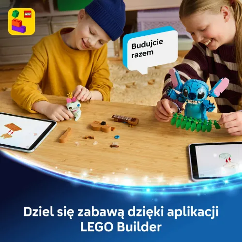 LEGO Disney 43296 Stitch i Strupka, zestaw klocków 9+