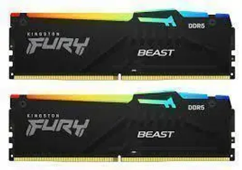 Pamięć RAM Kingston FURY Beast RGB DDR5 64GB (2 x 32GB) 6000 CL30 Czarny