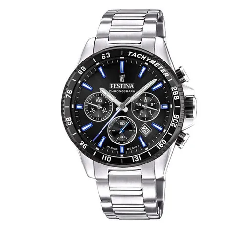 Festina Zamansız Kronograf Saatler F20560 / 5 Gümüş / Siyah