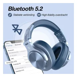 Słuchawki bezprzewodowe Oneodio Fusion A70 Nauszne Bluetooth 5.2 Niebieski