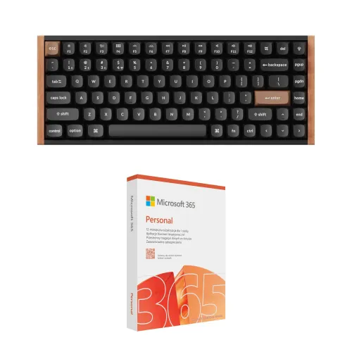 Klawiatura KEYCHRON K2 HE Wireless Magnetic Switch Special Edition Czarno-brązowy + Program MICROSOFT 365 Personal