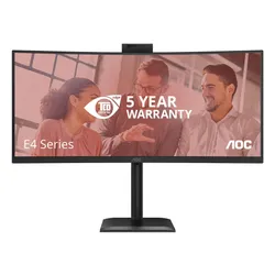 Monitor AOC CU34E4CW 34" 3440x1440px 120Hz 4 ms [GTG] Curved