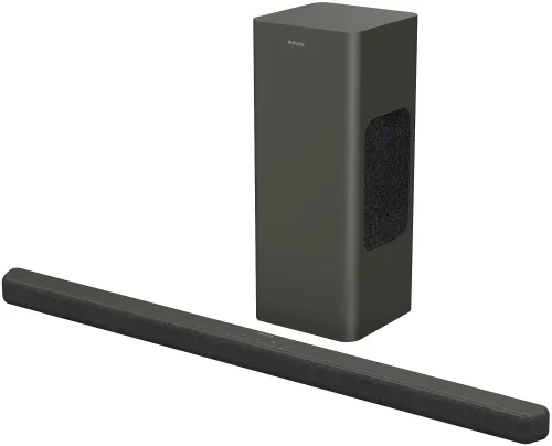 Soundbar PHILIPS TAB8200/10 Szary 2.1-kanałowy, Bezprzewodowy Subwoofer, HDMI eARC, Dolby Atmos, DTS Virtual:X, Wi-Fi, BT