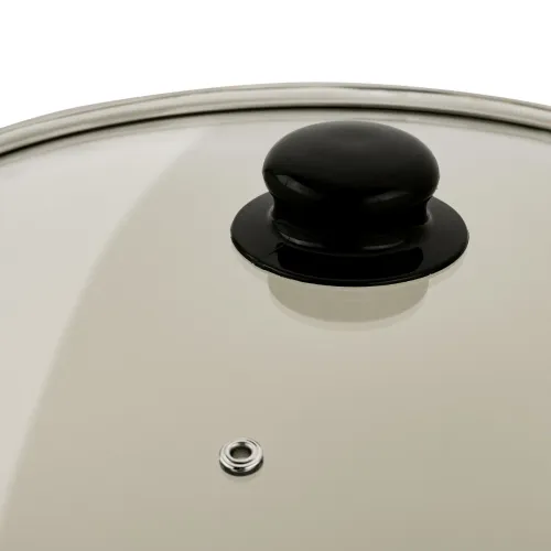 Garnek emaliowany duży z szklaną pokrywką TADAR 12 l