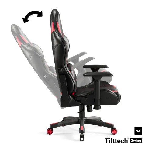 Fotel Diablo Chairs X-Ray 2.0 Normal Size Gamingowy do 136kg Skóra ECO Czarno-czerwony