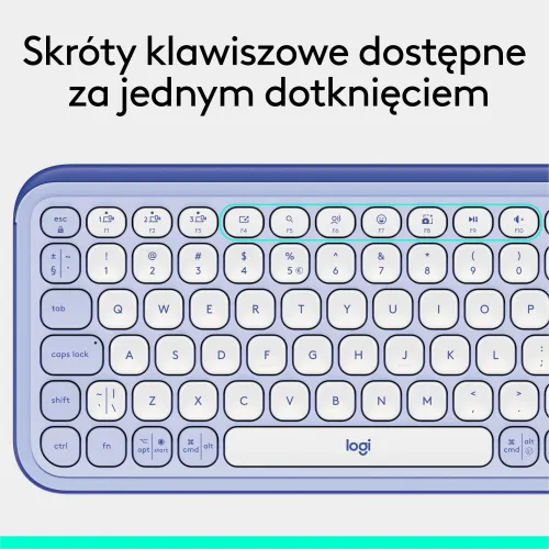 Klawiatura membranowa Logitech POP Icon Keys Fioletowy