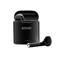 Słuchawki bezprzewodowe Savio TWS-02 Dokanałowe Bluetooth 5.0 Czarny