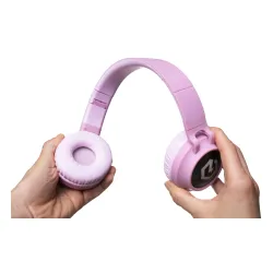 Słuchawki bezprzewodowe PowerLocus Buddy Kids Nauszne Dla Dzieci Bluetooth 5.3 Różowy