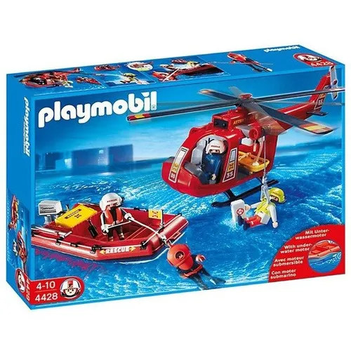 Playmobil City Набор фигурок 4428 Спасательный вертолет с понтоном