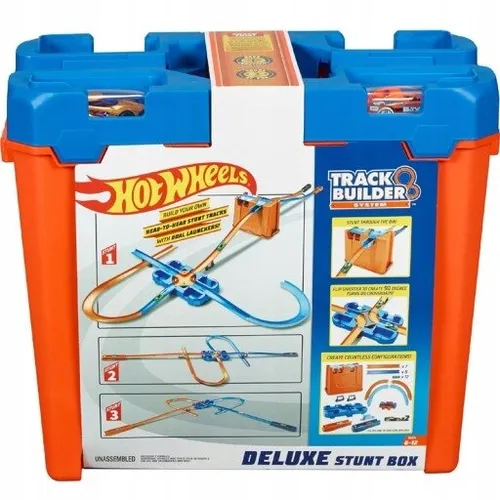 Hot Wheels duży zestaw kaskaderski Deluxe pudełko + 2 autka GGP93