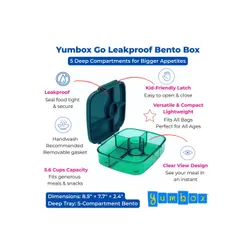 Lunchbox głęboki 5-komorowy Yumbox Go Bento Box - lima green