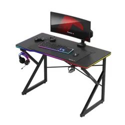 Biurko gamingowe HUZARO Hero 1.7 RGB Czarny