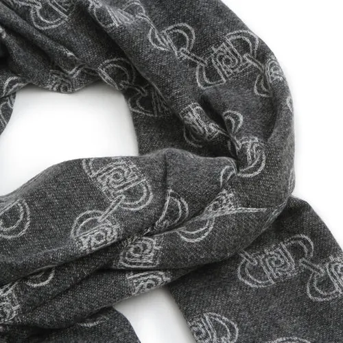 Liu Jo Stola eșarfă Jacquard logo 2f3079 T0300 Nero 22222