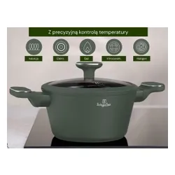 Zestaw patelni i garnków BERLINGER HAUS Matte Green BH 8208N (15 elementów)