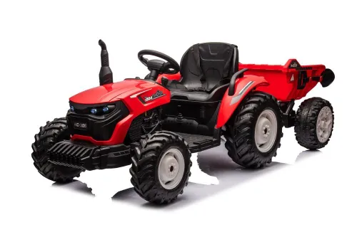 Traktor Na Akumulator Dla Dziecka Hc-306 24V 2X95W Przyczepa Eva LED Pilot