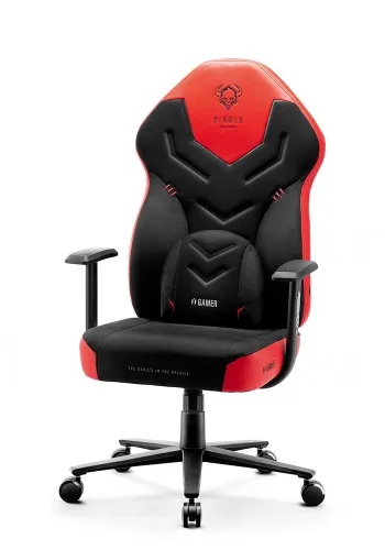 Fotel Diablo Chairs X-Gamer 2.0 Normal Size Gamingowy do 150kg Skóra ECO Tkanina Deep red