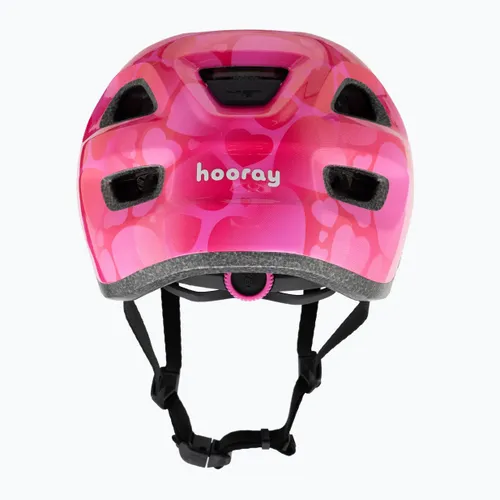 Kask rowerowy dziecięcy MET Hooray pink hearts glossy