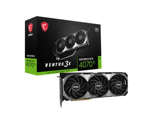 Karta graficzna MSI GeForce RTX 4070 Ti VENTUS 3X E1 OC 12GB GDDR6X 192bit DLSS