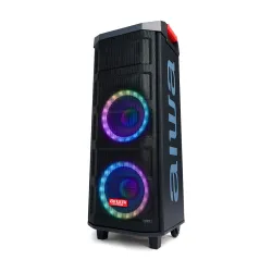Power Audio Aiwa KBTUS-608MKII 80W Bluetooth Mikrofon Karaoke Czarny
