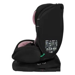 Fotelik samochodowy LIONELO Bastiaan i-Size 40-150 cm (0-36 kg) Czarno-różowy