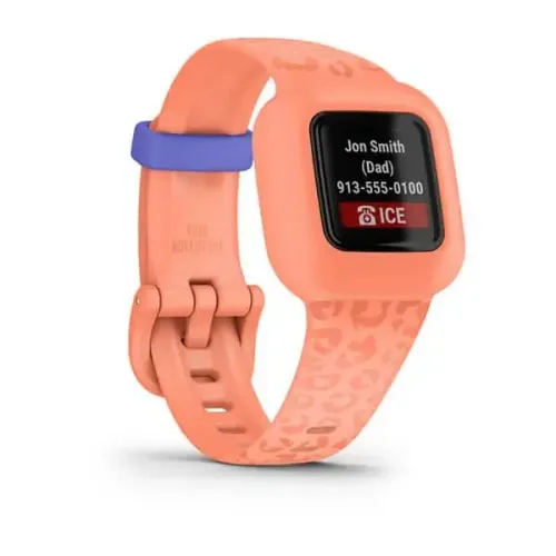 Smartband Garmin Vivofit jr. 3 Peach Leopard