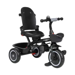 Rowerek trójkołowy z daszkiem FUNFIT 3w1 obracany pchacz Zippy szary