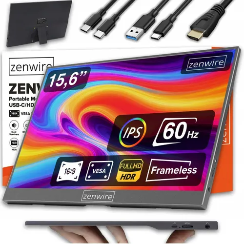 Monitor ZENWIRE AMG15 15.6" 1920x1080px IPS