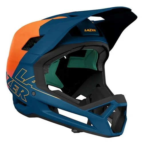 Kask rowerowy LAZER Cage KinetiCore Pomarańczowo-niebieski mat MTB (rozmiar L)