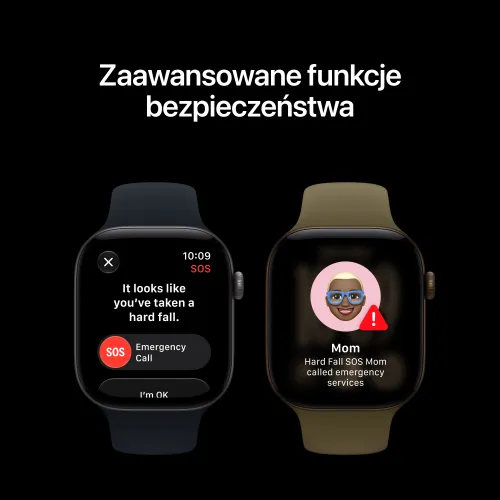 Apple Watch Series 12 GPS + Cellular Koperta 42 mm z aluminium w kolorze gwiezdnej szarości Pasek sportowy granat S/M